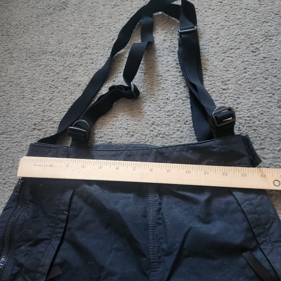Vintage PATAGONIA Kids Ski Snow Pants Size 8 Black Suspenders Outdoors Sewn on - Picture 8 of 16